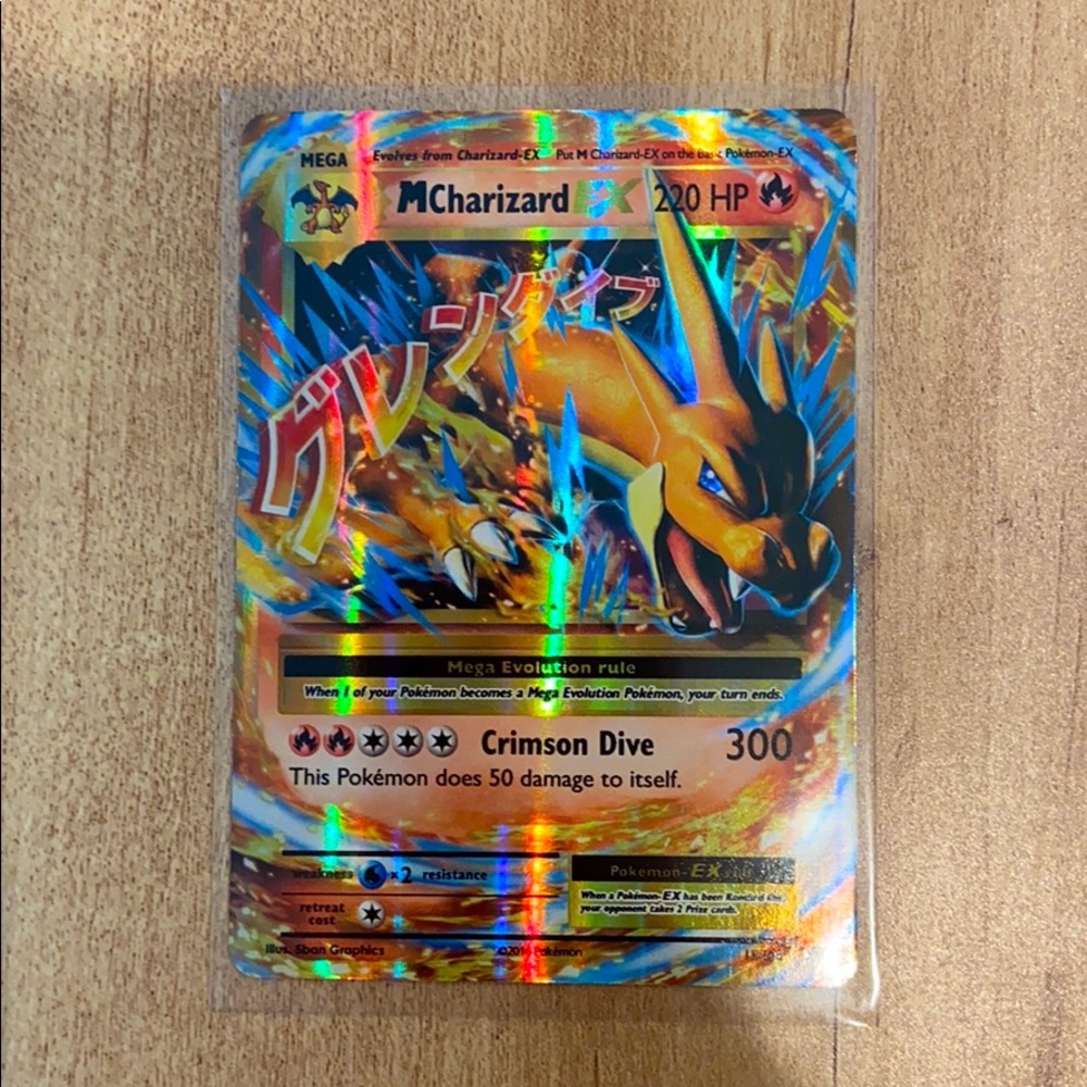 Pokemon Charizard Holographic Card with Vibrant Colors